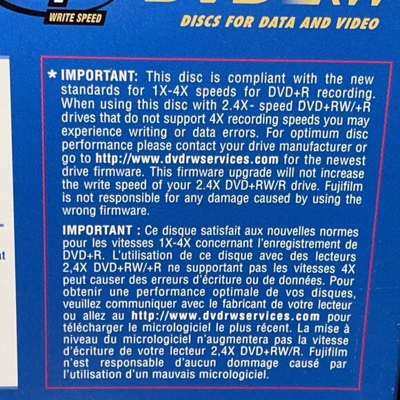 Fujifilm Combo 5 Pack DVD+RW and DVD+R Discs For Data & Video 4.7 GB Rewritable - Picture 8 of 16